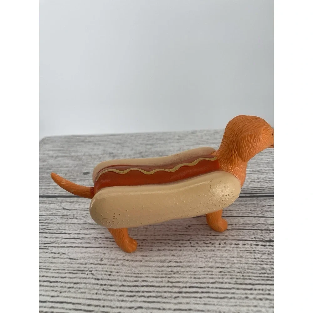 Ankyo Dachshund Hot Dog With Mustard Fig‎ Pre-owned Wear As Shown